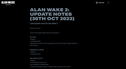 九游娱乐《心灵杀手2》最新补丁推送：BUG和本地化错误修复